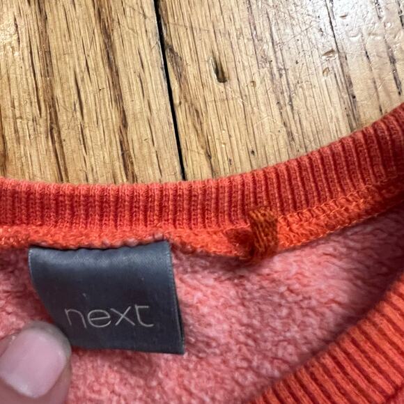 Next Sweatshirt Kids Toddler 3-4 Rainbow Orange Crew - Picture 3 of 4
